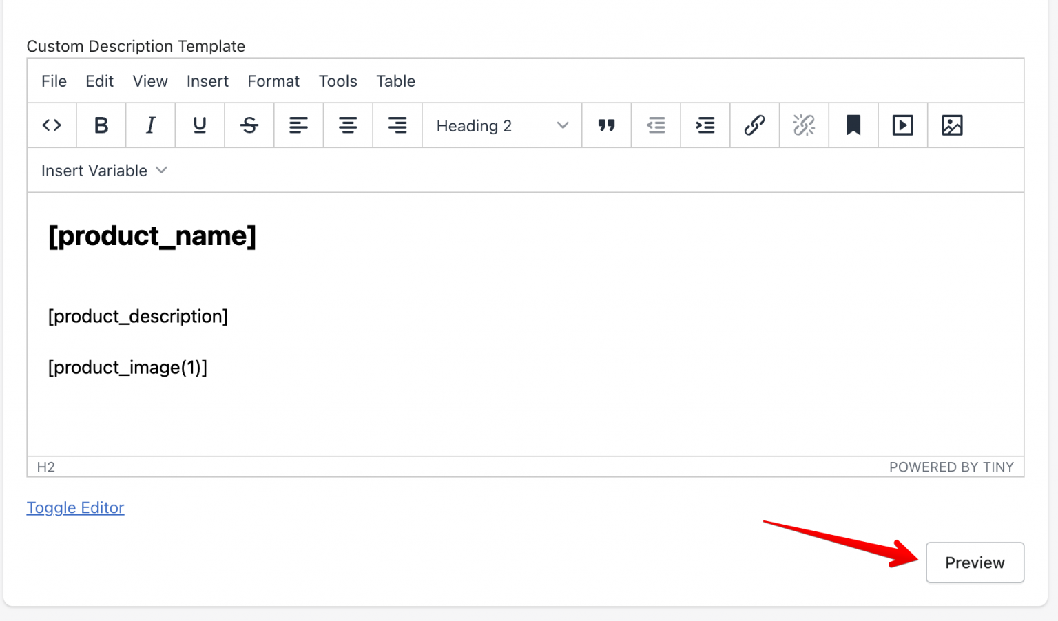 Using Images type Metafields to enhance ebay description template